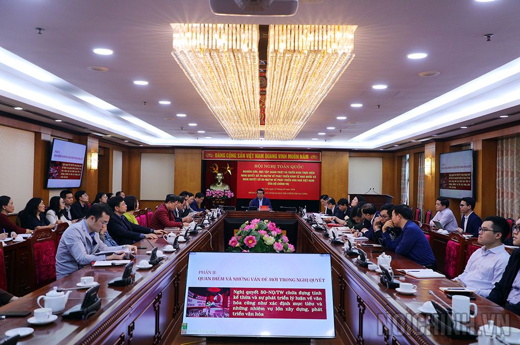 Quang cảnh tại điểm cầu Ban Nội chính Trung ương