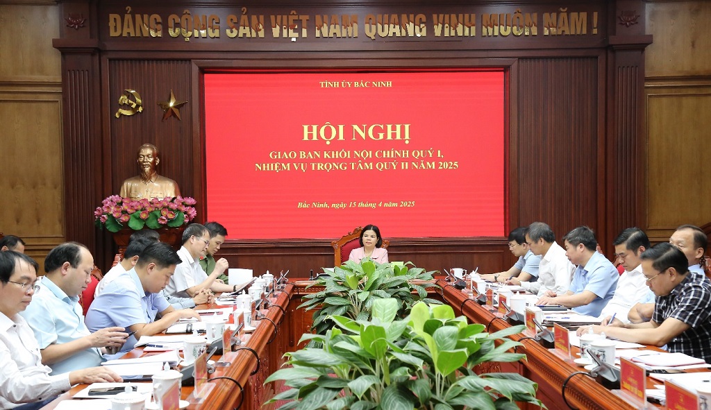 Một Hội nghị giao ban của Ban Nội chính Tỉnh ủy Bắc Ninh