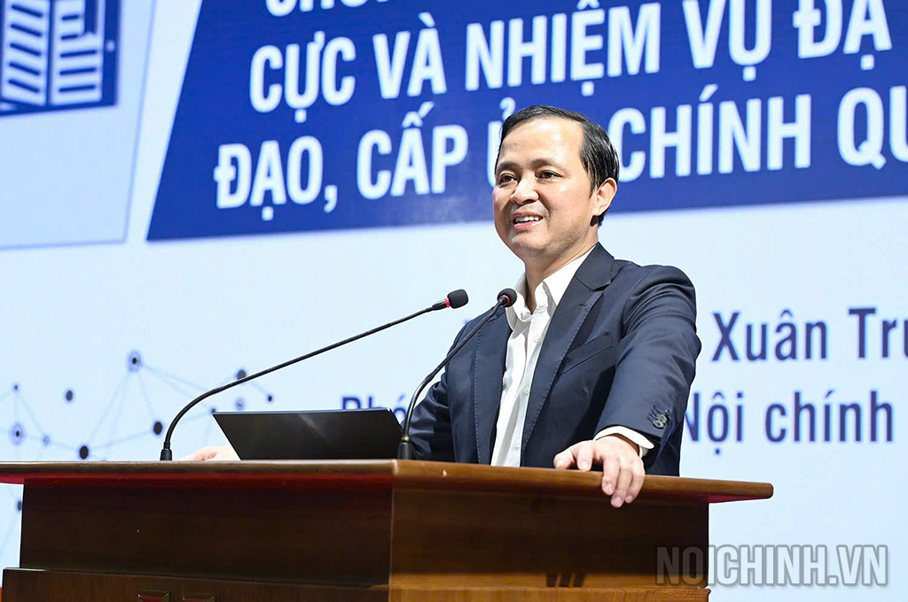 Đồng chí Nguyễn Xuân Trường, Phó Trưởng Ban Nội chính Trung ương quán triệt chuyên đề tại Hội nghị