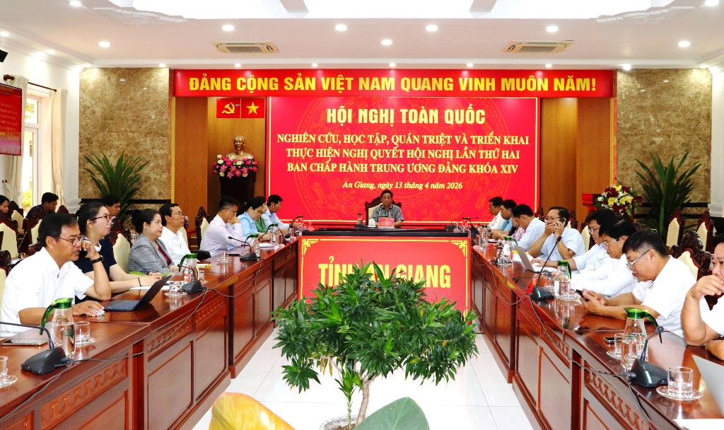Hội nghị trực tuyến quán triệt Nghị quyết Hội nghị Trung ương 2 khóa XIV điểm cầu tỉnh An Giang