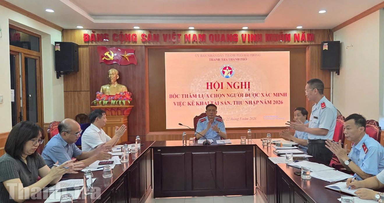 Một Hội nghị bốc thăm lựa chọn ngẫu nhiên người được xác minh tài sản, thu nhập năm 2026 tại Hải Phòng
