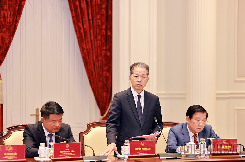 Đồng chí Nguyễn Văn Quảng, Ủy viên Trung ương Đảng, Chánh án Tòa án nhân dân tối cao, Phó Trưởng Ban Chỉ đạo Cải cách tư pháp Trung ương