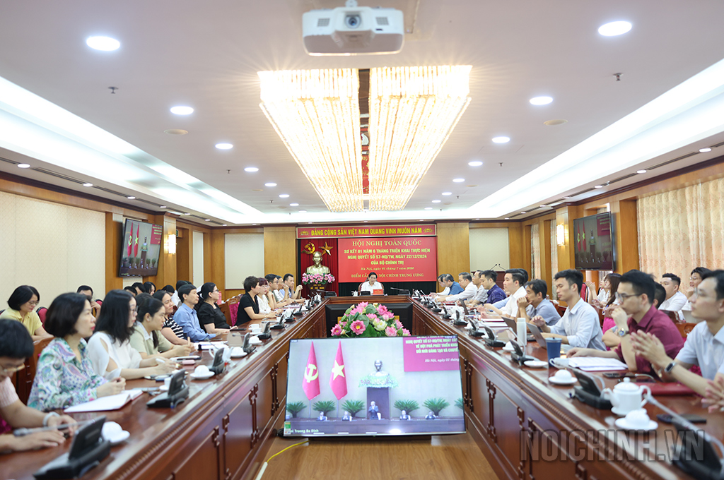 Quang cảnh Hội nghị tại điểm cầu Ban Nội chính Trung ương