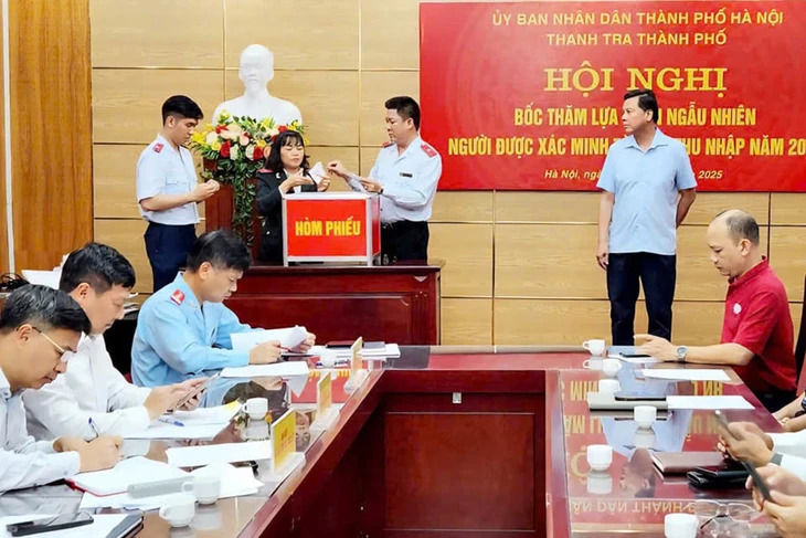 Thanh tra Thành phố Hà Nội tổ chức bốc thăm ngẫu nhiên người được xác minh tài sản, thu nhập năm 2025